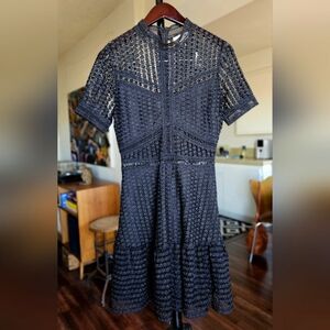 Allison‎ New York Lace Overlay Cocktail Dress